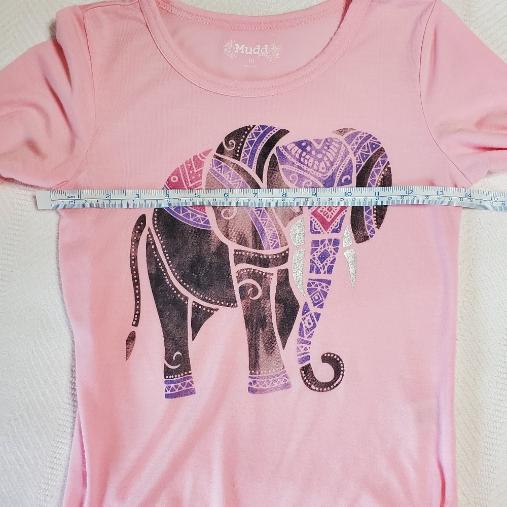 Mudd Elephant Print Shirt, Girl's 10 - Picture 4 of 6